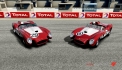 Una imagen fenomenal de los dos Ferraris antes de la primera curva en el Circuito de La Sarthe.