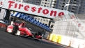 GSR IndyCar Round 1: HSR Davey makes his way under the Firestone bridge with Hyena close behind.