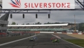 The 4-car grid awaits the start of the Silverstone ePrix.